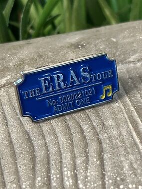 The ERAS Tour Admit One Blue Enamel Pin NEW Taylor swift pinback